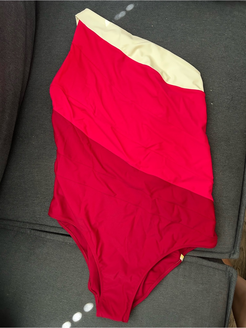 summersalt Colorblock One-Piece in Pink and Cream